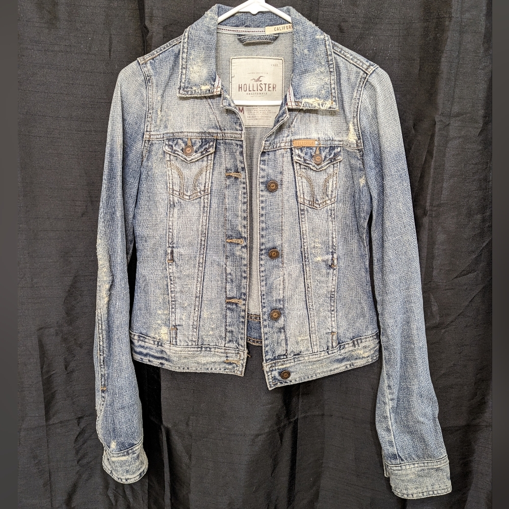 Distressed denim jacket